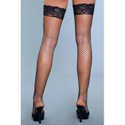 Be Wicked Amber Visnetkousen Met Kanten Top - Zwart 7 Be Wicked Amber Visnetkousen Met Kanten Top - Zwart -EasyToys Shop 1916 BLACK OS 3