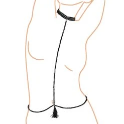 Cottelli Collection Halsband Met Ketting - Zwart -EasyToys Shop 24503131101 2