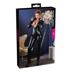 Cottelli Collection Plus Size Wetlook Catsuit Met Lange Rits -EasyToys Shop 27303401051 8