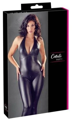 Cottelli Collection Sexy Wetlook Catsuit Met Open Kruisje -EasyToys Shop 27305101021 6