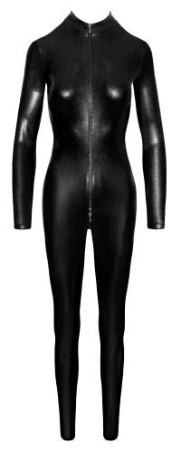 Noir Handmade Spannende Wetlook Catsuit Met Slangenprint En Rits - Zwart 5 Noir Handmade Spannende Wetlook Catsuit Met Slangenprint En Rits - Zwart - Afbeelding 3