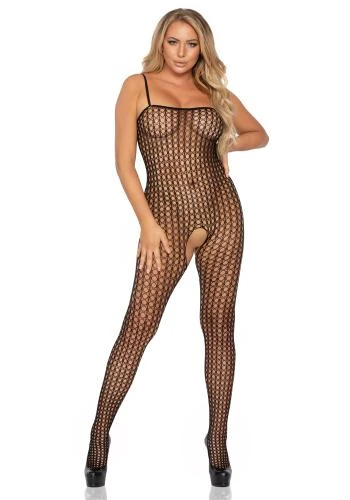 LEG AVENUE Gehaakte Catsuit Met Open Kruisje - Zwart 7 LEG AVENUE Gehaakte Catsuit Met Open Kruisje - Zwart - Afbeelding 5