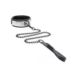 Master Series Platinum Bound Halsband Met Riem