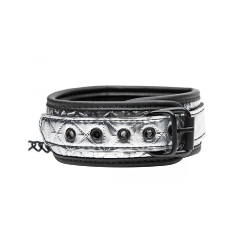 Master Series Platinum Bound Halsband Met Riem 4 Master Series Platinum Bound Halsband Met Riem - Afbeelding 2