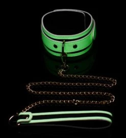 Master Series Kink In The Dark - Glow In De Dark Halsband Met Riem -EasyToys Shop AG640 3