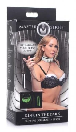 Master Series Kink In The Dark - Glow In De Dark Halsband Met Riem -EasyToys Shop AG640 4