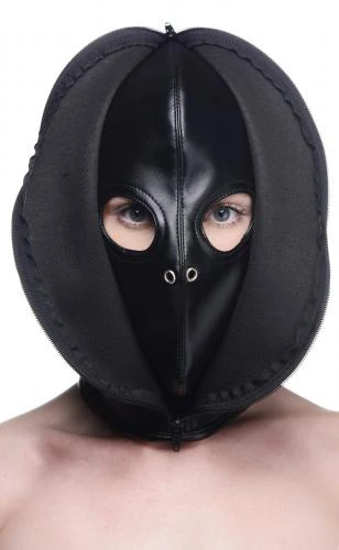 STRICT Bondage Hoofd Masker Met Rits Aan De Voorkant 3 STRICT Bondage Hoofd Masker Met Rits Aan De Voorkant
