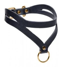 Master Series Bondage Baddie Collar Met O-ring - Zwart/Goud -EasyToys Shop AG724 2