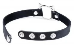 Master Series Kinky Kitty Ring Slim Choker - Zwart -EasyToys Shop AG726 Black 2