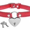 Master Series Heart Lock - Collar Met Sleutels - Rood 2 Master Series Heart Lock - Collar Met Sleutels - Rood -EasyToys Shop AG762 Red