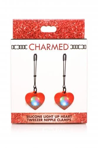 Charmed - Heart Tweezer Tepelklemmen Met LED Verlichting 7 Charmed - Heart Tweezer Tepelklemmen Met LED Verlichting - Afbeelding 5