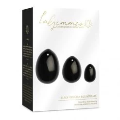 La Gemmes - 3-delige Yoni Egg Set - Zwarte Obsidiaan -EasyToys Shop E29243 2