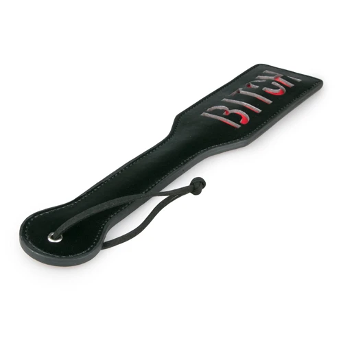 Easytoys Fetish Collection Zwarte Leren Paddle - Bitch 5 Easytoys Fetish Collection Zwarte Leren Paddle - Bitch - Afbeelding 3