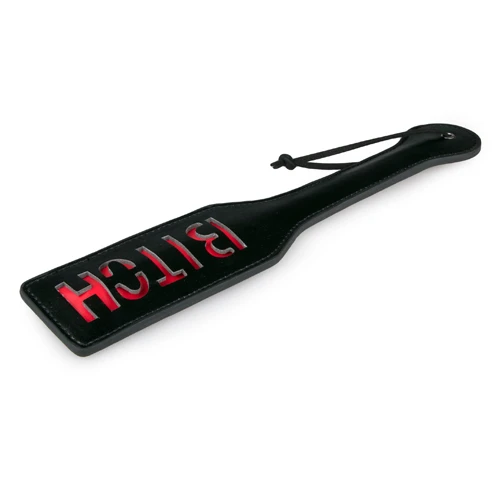 Easytoys Fetish Collection Zwarte Leren Paddle - Bitch 6 Easytoys Fetish Collection Zwarte Leren Paddle - Bitch - Afbeelding 4