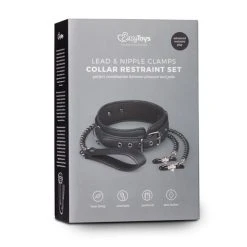 Easytoys Fetish Collection Kunstleren Halsband Met Tepelklemmen -EasyToys Shop ET280BLK 3