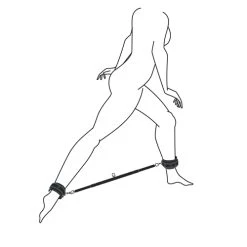 Easytoys Fetish Collection Expander Spreader Bar And Cuffs Set -EasyToys Shop ET382SIL 3