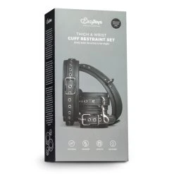 Easytoys Fetish Collection Thigh & Wrist Cuff Set -EasyToys Shop ET384BLK 3