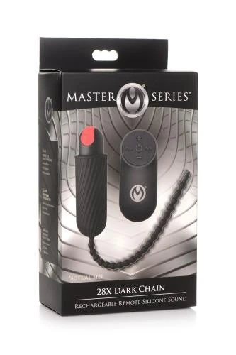 Master Series Dark Chain Oplaadbare Dilator Met Afstandsbediening - Zwart 7 Master Series Dark Chain Oplaadbare Dilator Met Afstandsbediening - Zwart - Afbeelding 5