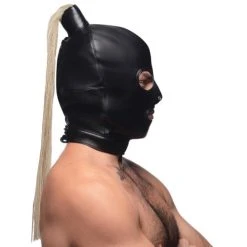 STRICT Ponytail Bondage Hood - Zwart -EasyToys Shop ag963 3