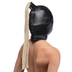 STRICT Ponytail Bondage Hood - Zwart -EasyToys Shop ag963 4