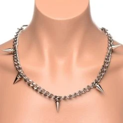 Master Series Punk Spiked Ketting - Zilver -EasyToys Shop ag972 4