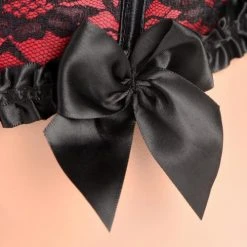 Master Series Scarlet Seduction Kanten Korset & String - Zwart/Rood -EasyToys Shop ag993 m 7