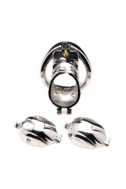 Master Series Entrapment Deluxe Locking Chastity Cage -EasyToys Shop ah060 4