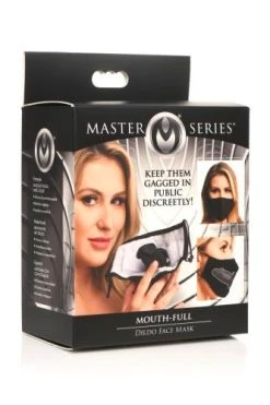 Master Series Mouth-Full Dildo Gezichtsmasker - Zwart -EasyToys Shop ah079 10