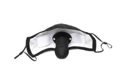 Master Series Mouth-Full Dildo Gezichtsmasker - Zwart -EasyToys Shop ah079 3