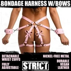 STRICT Bondageharnas Met Strikken XL/2XL - Roze -EasyToys Shop ah089 xl2xl 7