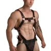 Master Series Heathen Harness L/XL - Zwart, Rood -EasyToys Shop ah094 lxl