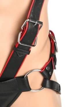 Master Series Heathen Harness L/XL - Zwart, Rood -EasyToys Shop ah094 lxl 4