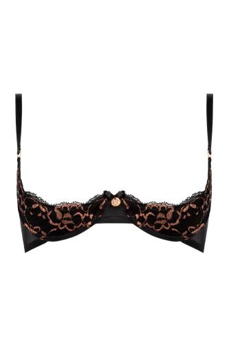 Christine 1/4 Bh Glitterkant Sevdalizia - Zwart/koper 7 Christine 1/4 Bh Glitterkant Sevdalizia - Zwart/koper - Afbeelding 5