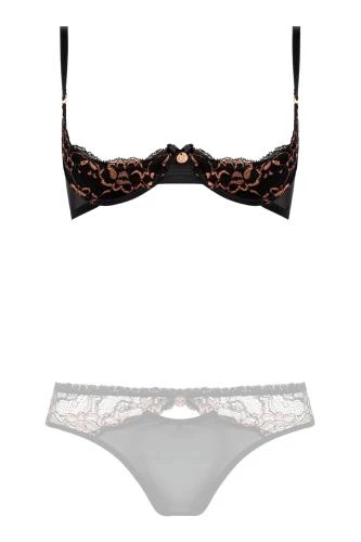 Christine 1/4 Bh Glitterkant Sevdalizia - Zwart/koper 9 Christine 1/4 Bh Glitterkant Sevdalizia - Zwart/koper - Afbeelding 7