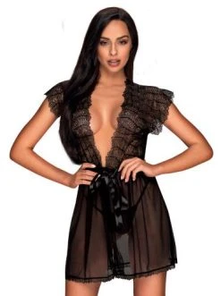 Obsessive Kimono Romanesa - Zwart -EasyToys Shop obs2880