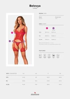 Obsessive Belovya Korset - Rood -EasyToys Shop obs9766 5