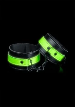 Ouch! Enkelboeien Glow In The Dark - Neon Green/Black -EasyToys Shop ou749glo 4