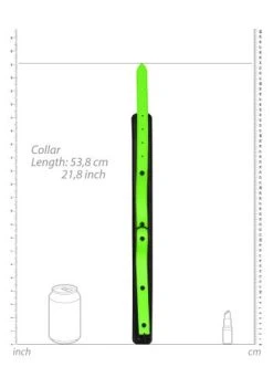 Ouch! Halsband Met Riem - Glow In The Dark - Neon Groen/Zwart -EasyToys Shop ou755glo