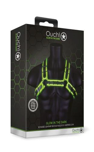 Ouch! Buckle Bulldog Harnas - Glow In The Dark 6 Ouch! Buckle Bulldog Harnas - Glow In The Dark - Afbeelding 4